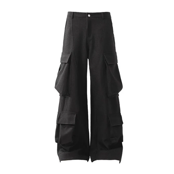 Black Wide Leg Cargo Pants